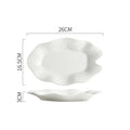 Axyaa Lotus Leaf Fish Plate Ceramic Creative Serving Dish Restaurant Tableware