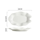 Axyaa Lotus Leaf Fish Plate Ceramic Creative Serving Dish Restaurant Tableware
