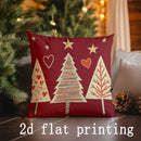 Axyaa Christmas Pattern Pillow Covers for Sofa Bedroom Car; Rectangular Cushion for Home Decor