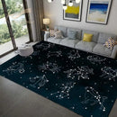 Axyaa Black Constellation Rug Set: Living Room, Bedroom, Bathroom Décor & Gift