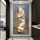 Axyaa Modern Abstract Luxury Wall Lamp for Foyer with Stone Running Light