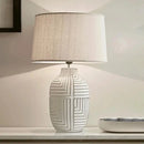 Axyaa Sand Energy-saving Ceramic Desk Lamp: Elegant LED Decoration for Living Room