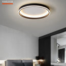 Axyaa Nordic LED Ceiling Lamp - Minimalist Black White Lighting