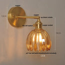 Axyaa Adjustable LED Wall Lamp Glass Wall Light Fixture