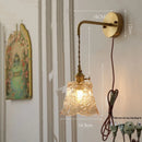 Axyaa Nordic LED Glass Wall Lights with Pull Chain Switch
