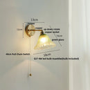 Axyaa Blue Glass Wall Sconce Nordic Modern Rotate Stair Light