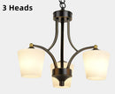 Axyaa Black Iron Glass Shade Chandelier: Industrial Farmhouse Style Lighting