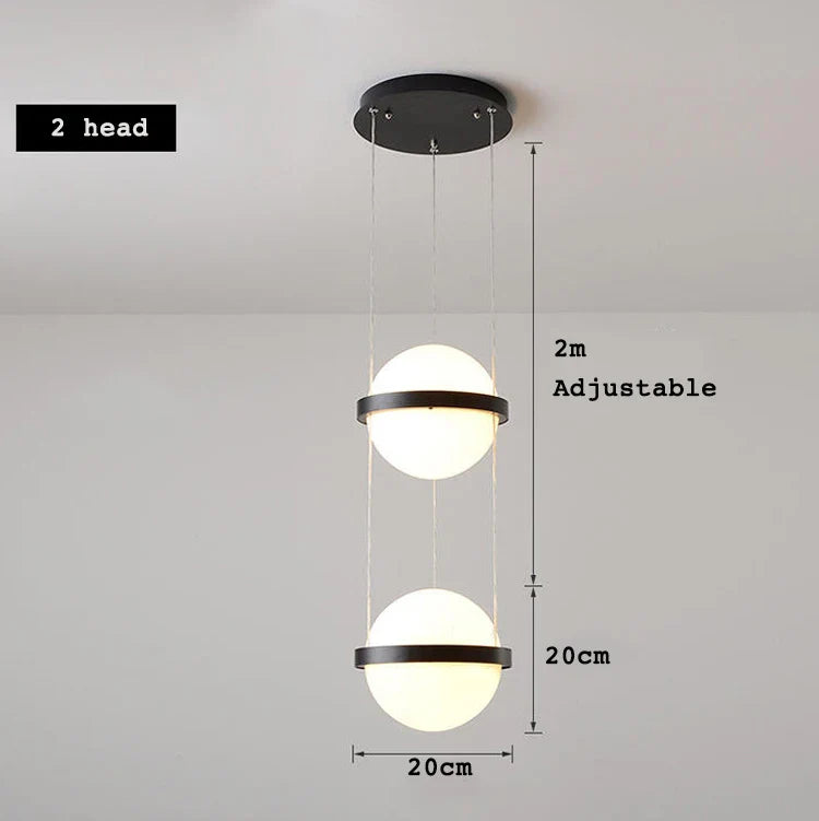 Axyaa Nordic Plant LED Bedside Chandelier - Indoor Living Room Lighting