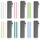 Axyaa Glass Straws Straight Reusable Drinking Straw for Bubble Tea & Smoothies