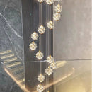 Axyaa Crystal Chandelier Stair Pendant - Modern Living Room Lighting