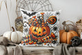 Axyaa Halloween Witch Hat & Pumpkin Pillow Cover for Sofa, Bedroom, Car
