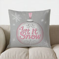 Axyaa Merry Christmas Snowflake Tree Pillow Cover for Sofa, Bedroom, Car
