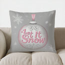 Axyaa Merry Christmas Snowflake Tree Pillow Cover for Sofa, Bedroom, Car