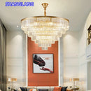 Axyaa Crystal Gold Black LED Chandelier