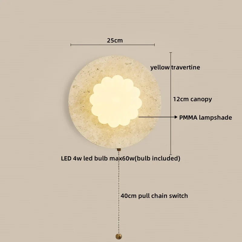 Axyaa White Glass Ball LED Wall Light for Home Interior Design