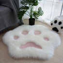 Axyaa Cat Paw Pattern Plush Carpet for Home Living Room