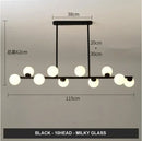 Axyaa Glass Ball Chandelier Suspension for Dining Room, Kitchen, Office - Modern Design