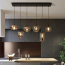 Axyaa Modern Glass Chandeliers for Dining Living Room Kitchen Office Coffee Hanging Lamp