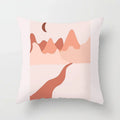 Axyaa Geometric Flower Leaves Cushion Cover - Desert Sunrise Cactus Pillowcase