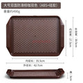 Axyaa Rectangular Circular Tea Bar Non-Slip Plastic Tray for Hotel & Restaurant Serving