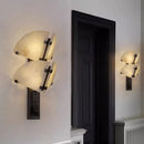 White Marble Alabaster Wall Lamps by Axyaa for Home Decor Fixture