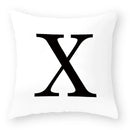 Axyaa Polyester Alphabet Cushion Cover 45X45cm for Home Sofa Decor