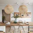 Axyaa Hand-woven Rattan Pendant Light - New Chinese Style Living Room Dining Luminaire