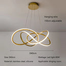 Axyaa Gold Lustre Ring LED Pendant Chandelier for Modern Luxury Home Decor