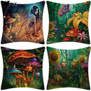 Axyaa Flower Elf Linen Cushion Cover 45*45cm