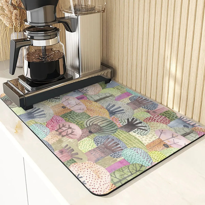 Silicone Leaves Pattern Table Placemat Coaster Set for Axyaa-Kitchen & Car