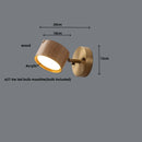 Axyaa LED Wall Sconce Lamp Walnut Wood Base Modern Art Fixture