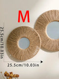 Axyaa Hand Woven Boho Mirror Set for Aesthetic Room Decor