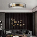 Axyaa Nordic Minimalist Ceiling Lamp in Black Gold, LED Bedroom Study Light