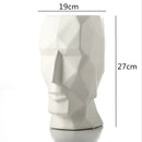 Axyaa Geometric Origami Vase Human Head Golden Abstract Figurine Home Decor