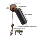 Axyaa Wabi Sabi Black Travertine Stone LED Wall Lamp Hose Adjustable Arandela