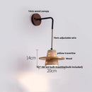 Axyaa Modern Copper LED Wall Light with Pull Chain Switch