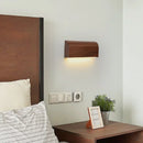 Axyaa Modern Walnut Wood Wall Lamp for Living Room Bedroom Lighting