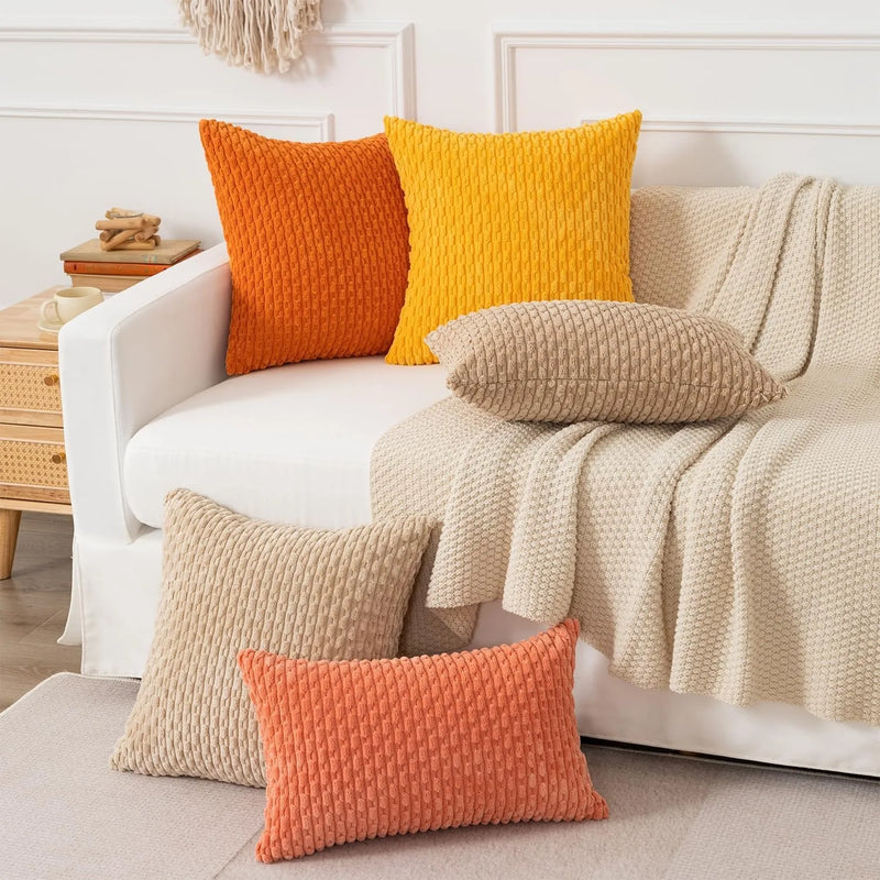 Axyaa Soft Striped Cushion Covers - Stylish Home Decor Pillow Cases
