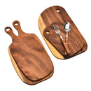 Axyaa Acacia Wood Cutting Board for Bread, Cheese, Steak, Pizza - Western Style Sushi Tray