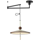 Axyaa Swing Arm LED Pendant Chandelier - 40W Adjustable Light for Kitchen, Dining Room