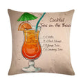 Martini Tequila Print Cushion Cover - Creative Home Decor by Axyaa