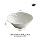 Axyaa Rock Grain Soup Bowl, Bamboo Hat Salad Bowl, Ceramic Noodle Bowl