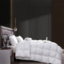 Axyaa White Goose Down Quilt Feather Duvet, Winter Cozy Comforter – Queen/King Size