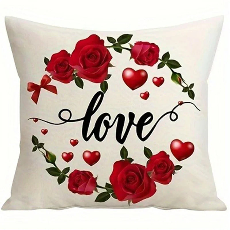 Axyaa Love Tree Balloon Rose Pillowcase - Home Sofa Cushion Cover