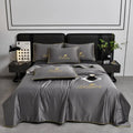 Axyaa Summer Quilt - Washed Silk Embroidered, Single Piece, All-Season, Cool & Light