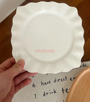 Axyaa White Ceramic Square Dessert Plate for High-End Western Pastries and Cakes