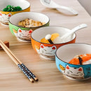 Axya Japanese Lucky Cat Ceramic Bowl Set
