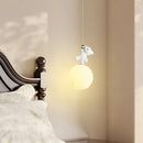 Axyaa Bear Lamp: Resin Bear Nursery Room Hanging Light for Kids Bedroom