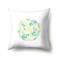 Axyaa Yellow Plant Landscape Print Decorative Cushion Cover 45X45CM