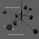 Axya Luxury Black Chandelier for Living Room Kitchen Bedroom Hall Decor